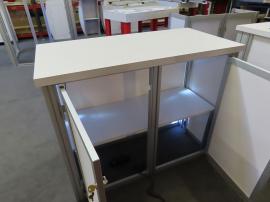 MOD-1700 Backlit Modular Counter with Tension Fabric Graphic and Locking Storage -- Locking Storage