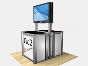 REAE-1233  /  Double-Sided Rectangular Counter Kiosk